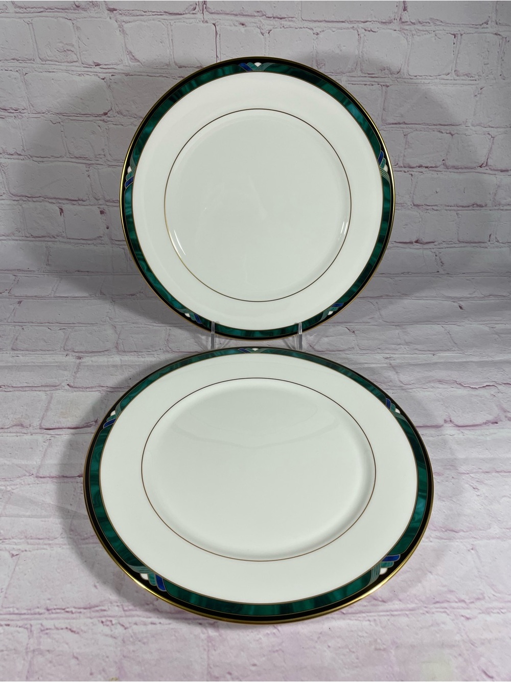 Lenox Debut Collection Kelly Dinner Plates Gold Trim Set of 2